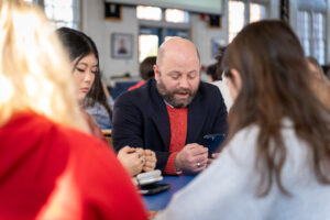 Dean of Academics Marc Aronson with students