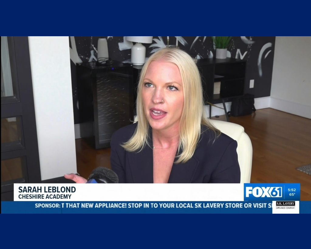 Cheshire Academy's Sarah LeBlond was featured on FOX61 News for her role in Rebellion Group's CT "Off Record" event for marketing leaders